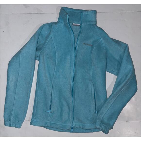 Columbia women’s fleece sweater small teal - Picture 1 of 3